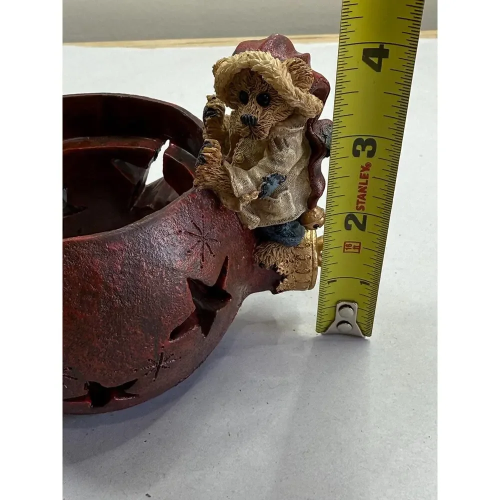 Boyds Bears Bearstone Edmund the Elf Holiday Glow Votive Candle Holder #2772